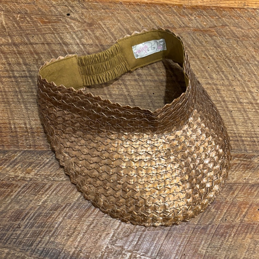 Free People Woven Straw Visor Hat